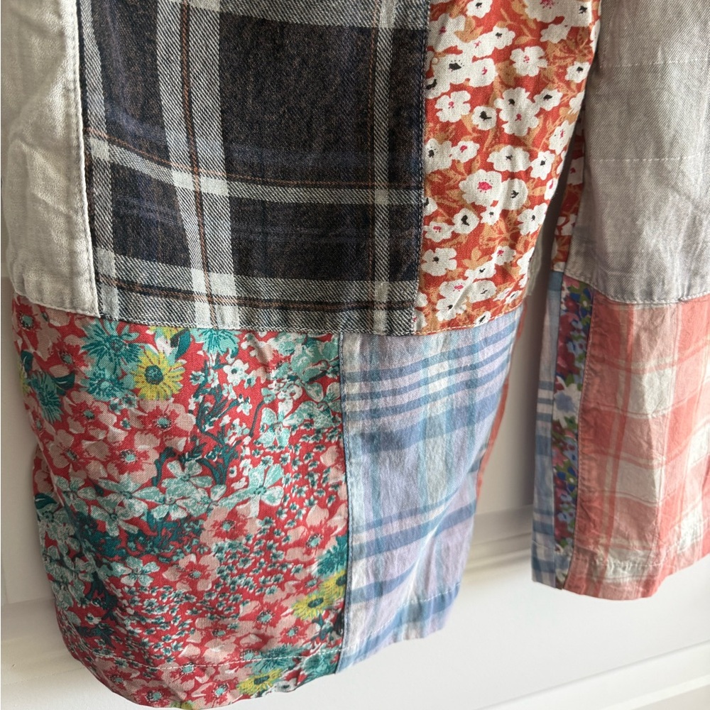 Young Threads Patchwork Pants NWT Medium Boho Cot… - image 9